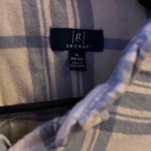 Light blue and white flannel